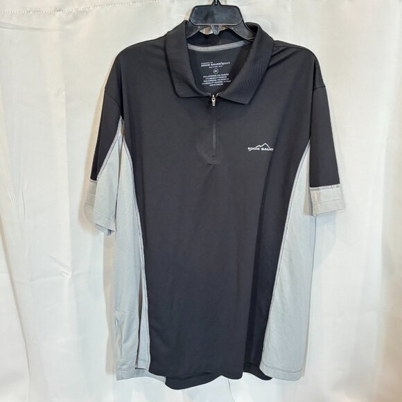 Eddie Bauer Sports Pullover 2XL Black Gorpcore Athleisure 1/4 Zip Active 18947 - Picture 1 of 7